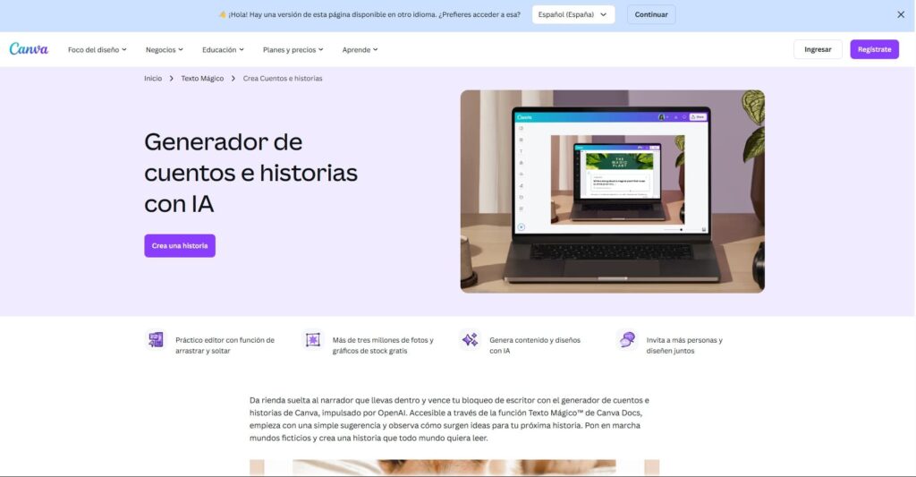 ia para crear cuentos infantiles